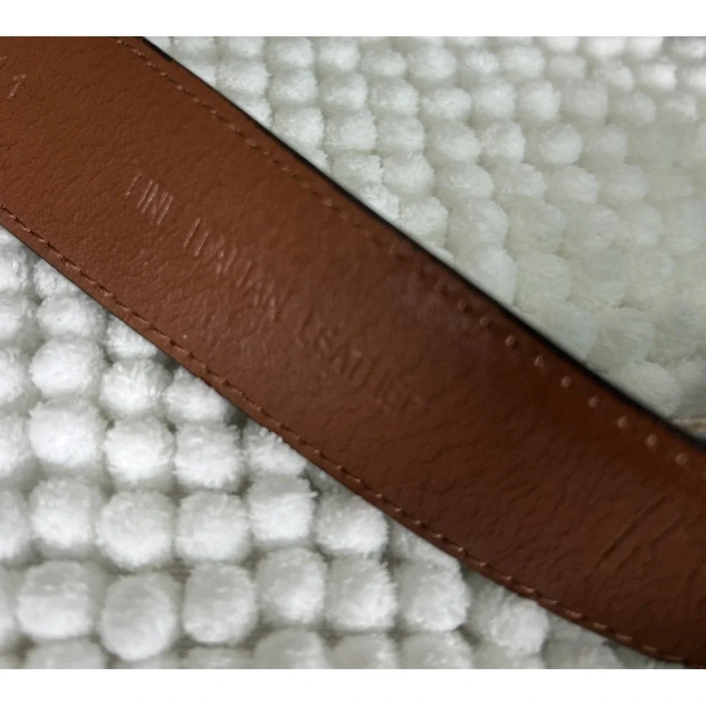Jos A Bank Fine Italian Leather Belt 44 Croc Embossed Dress Golf Silver Tone